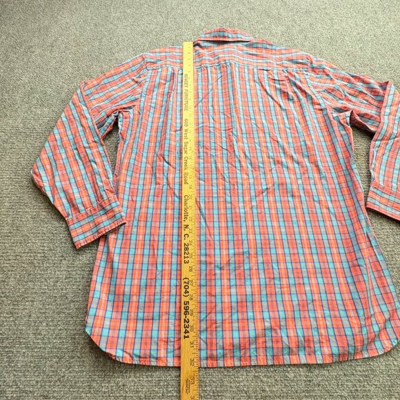 Southern Tide Shirt Mens Large Classic Fit Blue Plaid‎ Button-Down Dress Preppy - Picture 8 of 12